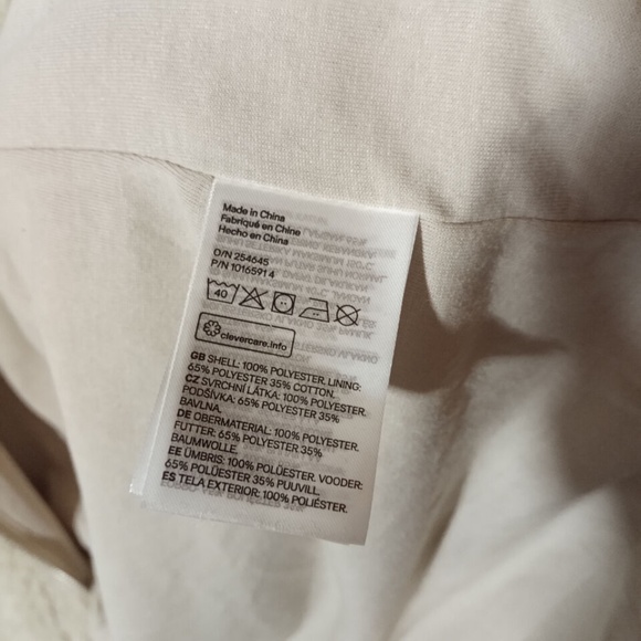 HM Teddy Bear Jacket Womens L Beige Fleece Sherpa Pockets Full Zip - Picture 4 of 5